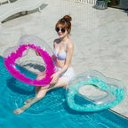 ANASA™ Heart-Shaped Feather Pool Float
