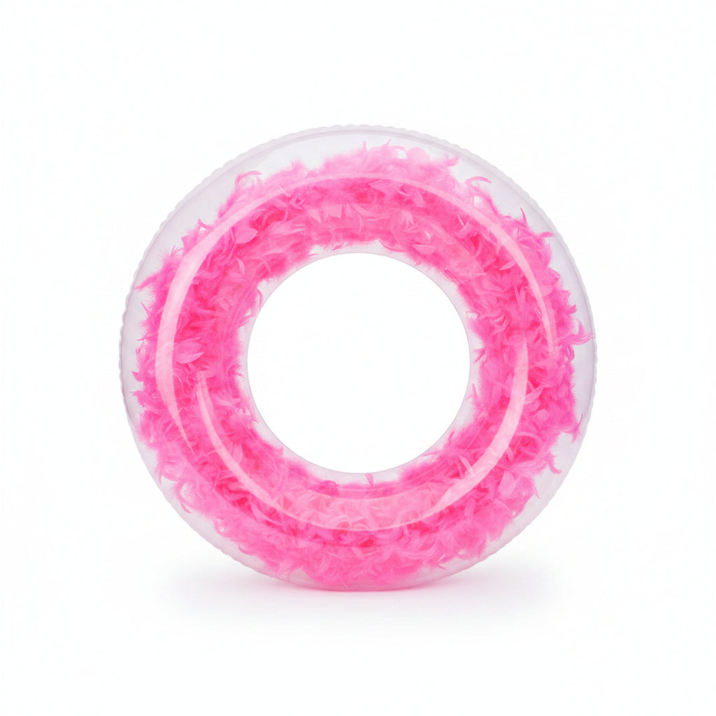 ANASA™ Pink Feather Clear Pool Float