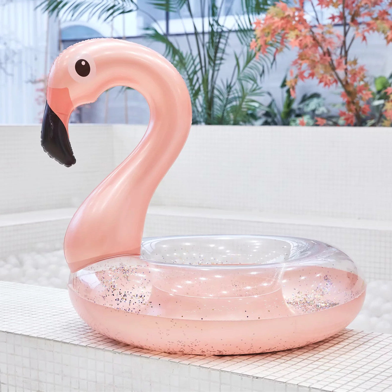 ANASA™ Rose Gold Glitter Flamingo Pool Float