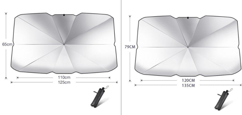 ANASA™ Foldable Car Windshield Sun Shade Umbrella