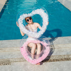 ANASA™ Heart-Shaped Feather Pool Float