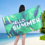 ANASA™ "Hello Summer" Microfiber Beach Towel