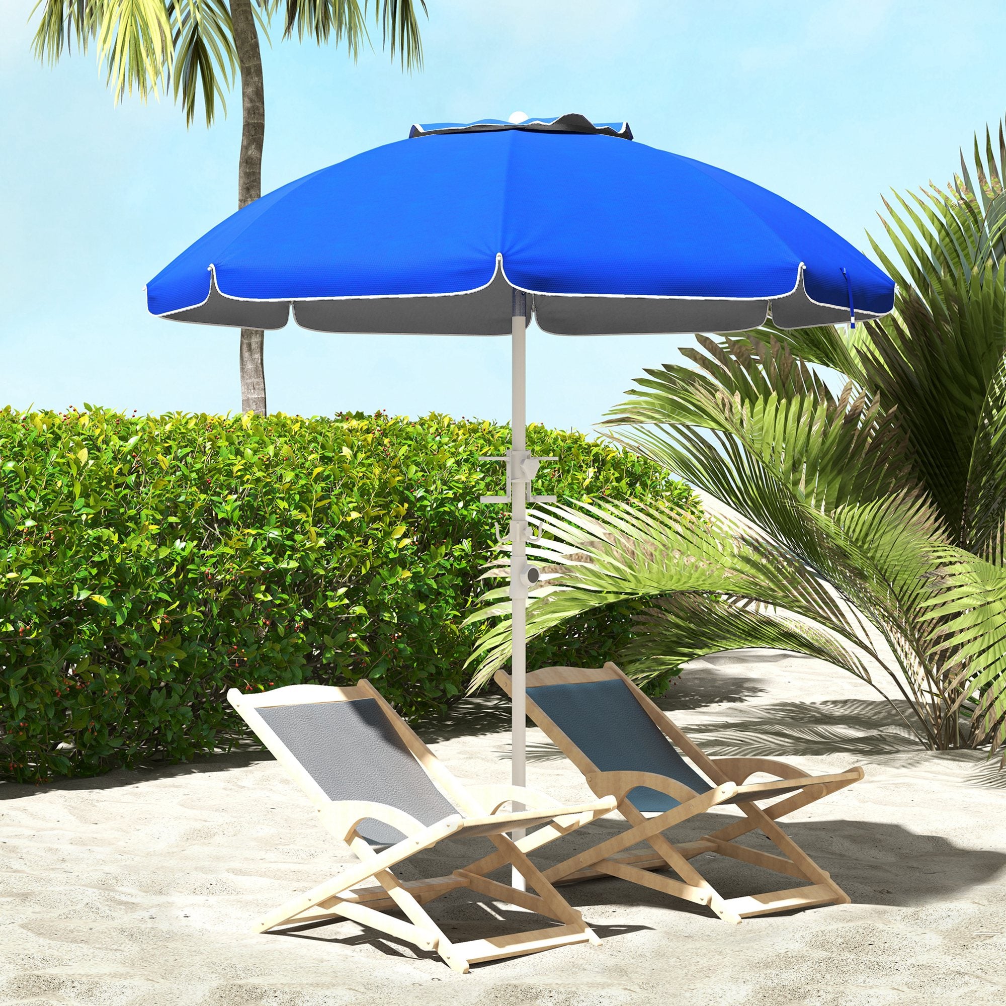 ANASA™ Premium 5.7' Beach Umbrella with Cup Holders