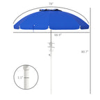 ANASA™ Premium 5.7' Beach Umbrella with Cup Holders