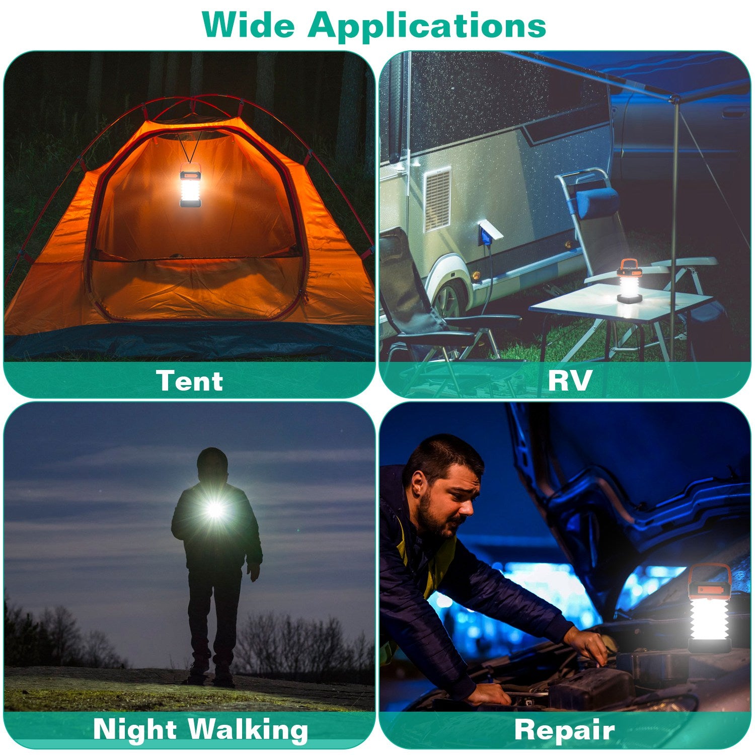 ANASA™ Collapsible Solar LED Camping Lantern