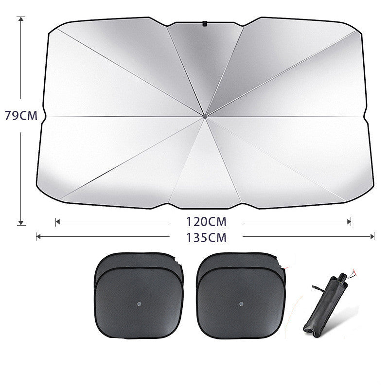 ANASA™ Foldable Car Windshield Sun Shade Umbrella